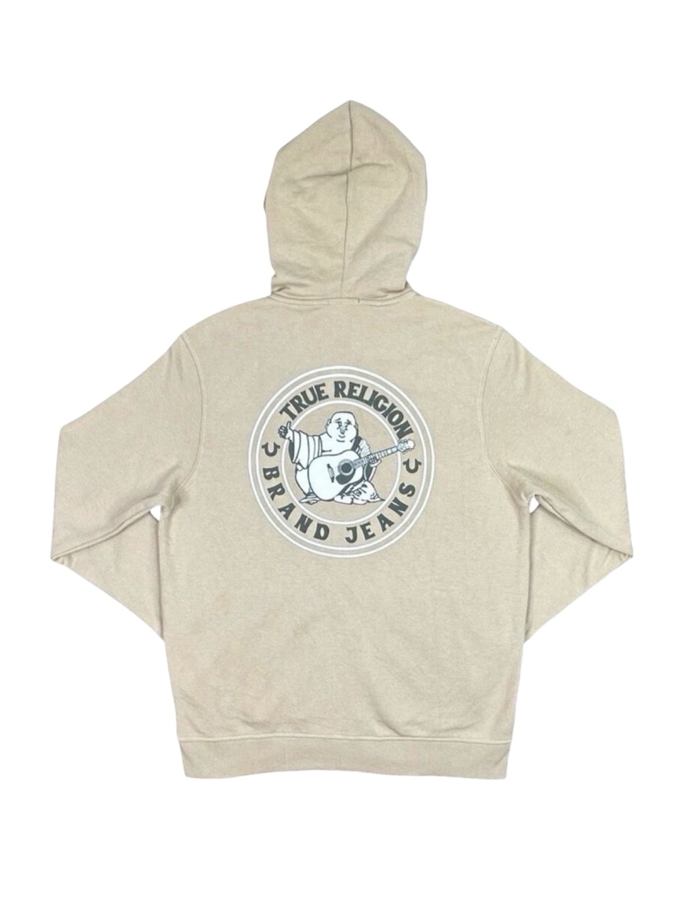 True Religion Buddha Logo Seal Full Zip Hoodie - Size XL - Travertine